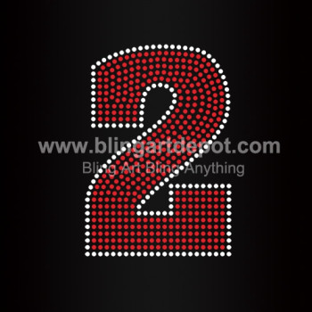 Number Two Rhinestone Heat Transfers Number Two Rhinestone Heat Transfers